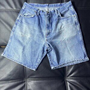Wrangler Men’s Denim Shorts Blue Washed Relaxed Fit Cotton Size‎ 38 – 606W1DH
